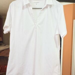 Woman’s White & Purple Polo Shirts